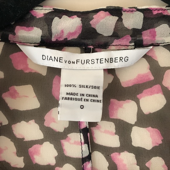 Diane Von Furstenberg Blouse with Camisole Tank Shell - Small - Picture 3 of 8